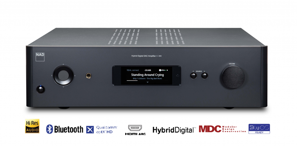 NAD C 399 Front with BluOS display第一頁