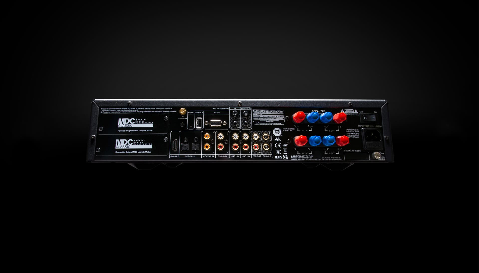 NAD C 389 Rear - Black on Black