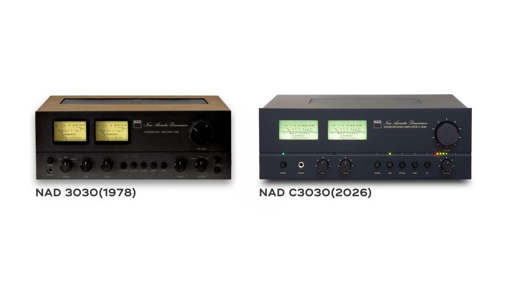 NAD 3030(1978年) 與 NAD C3030(2026)比較，迎家音響台灣授權代理