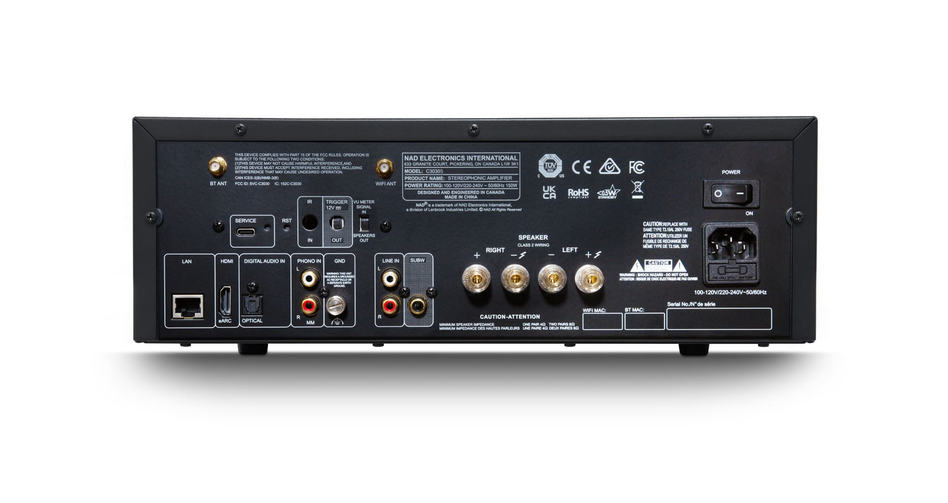 NAD C 3030S - Rear